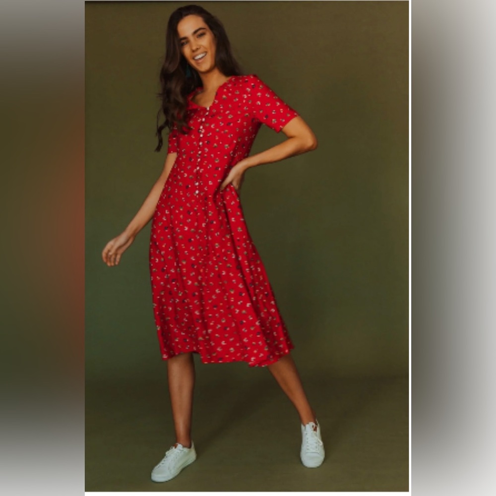Ivy City Co - Red Floral Dress